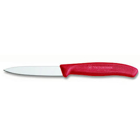 Vihannes- & Kuorintaveitsi 8 cm punainen kahva