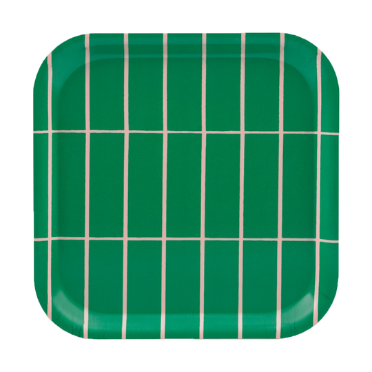 Marimekko Tiiliskivi tarjotin 20 x 20 cm Green-yellow