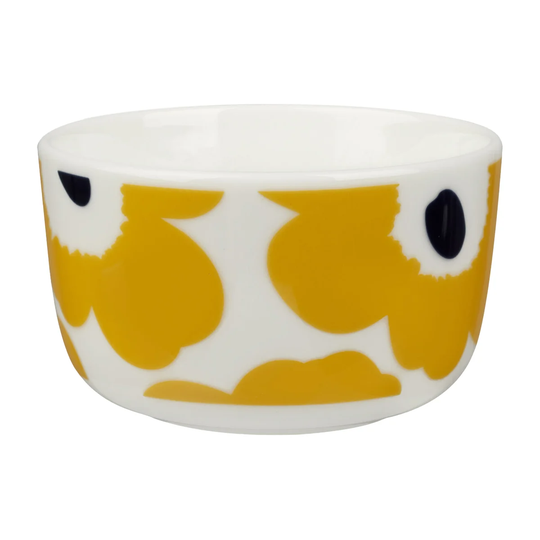 Marimekko Unikko kulho 2,5 dl Valkoinen-keltainen