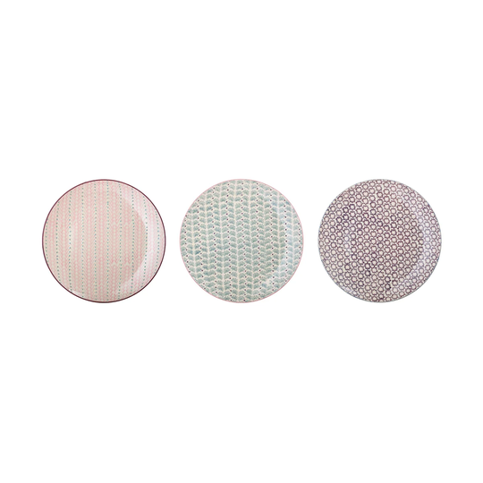 Bloomingville Maya lautanen 28 cm, 3 osaa Multi Multi