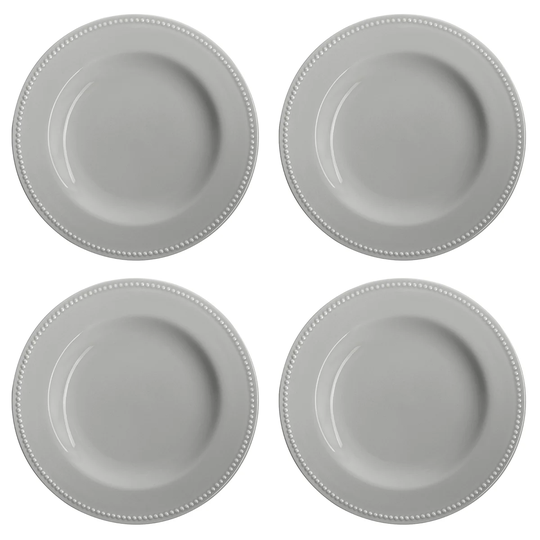 Scandi Living Dots lautanen 28 cm 4-pakkaus harmaa