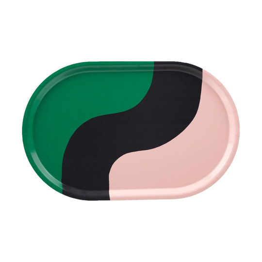 Marimekko Seireeni tarjotin 28x44 cm Green-peach-dark blue