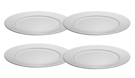 Plissé Laakea Lautanen Ø 28 cm Valkoinen 4-pack