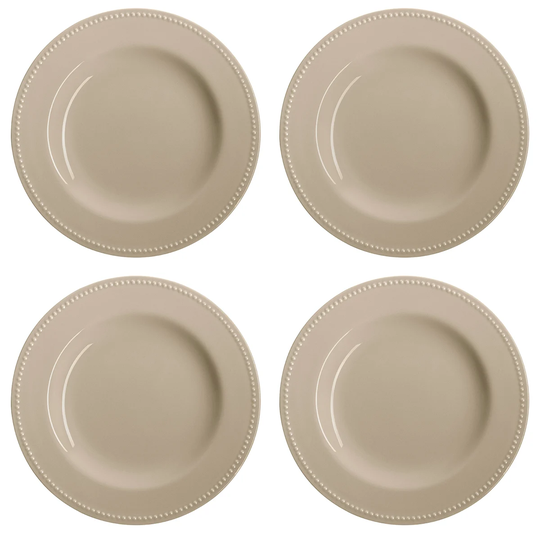 Scandi Living Dots lautanen 28 cm 4-pakkaus beige