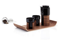 Tonfisk Design WARM-kannu 60 cl, 2 mukia ja tarjotin, musta
