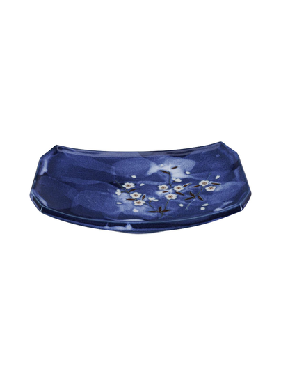 Blue sakura oblong -lautanen 22 x 15 cm
