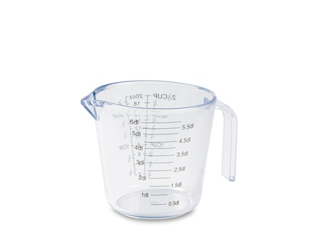 Mittakannu 0,6 l läpinäkyvä