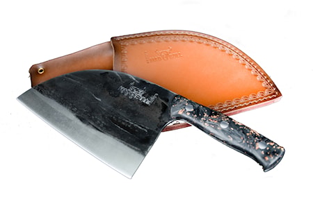 Mad Bull - Serbialainen Kokkiveitsi 18cm Marmori/hiilikahva