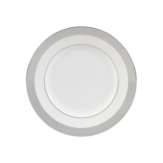 Wedgwood Vera Wang Grosgrain lautanen harmaalla reunalla Ø 20 cm
