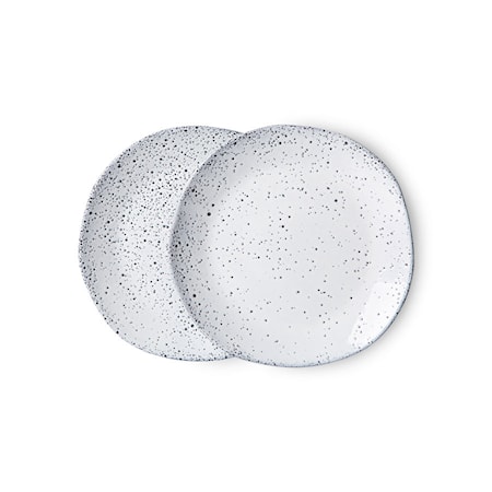Gradient Lautanen 2-pakkaus 16 cm Keramiikka Cream