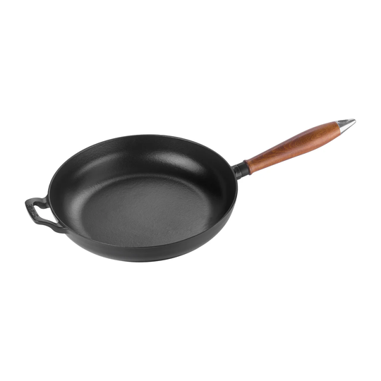 STAUB Vintage paistinpannu puukahvalla Ø28 cm Musta