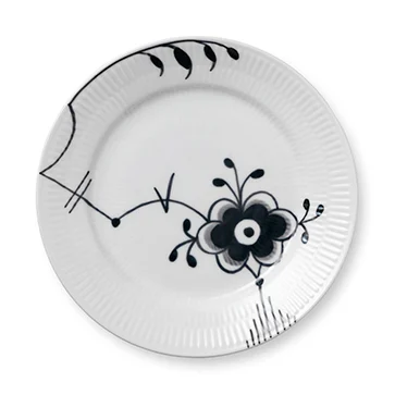 Royal Copenhagen Black Fluted mega musta lautanen 6 Ø 19 cm