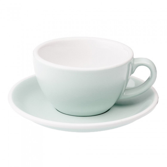 Cappuccino kuppi ja lautanen Loveramics Egg River Blue, 200 ml