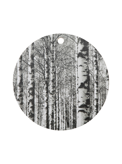 Leikkuulauta 30cm koivumetsä, mustavalkoinen