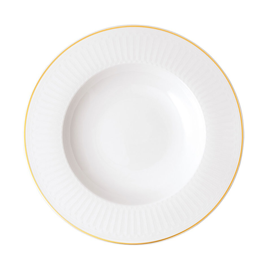 Villeroy & Boch Château Septfontaines syvä lautanen Ø 24,5 x 3,5 cm Valkoinen-kulta