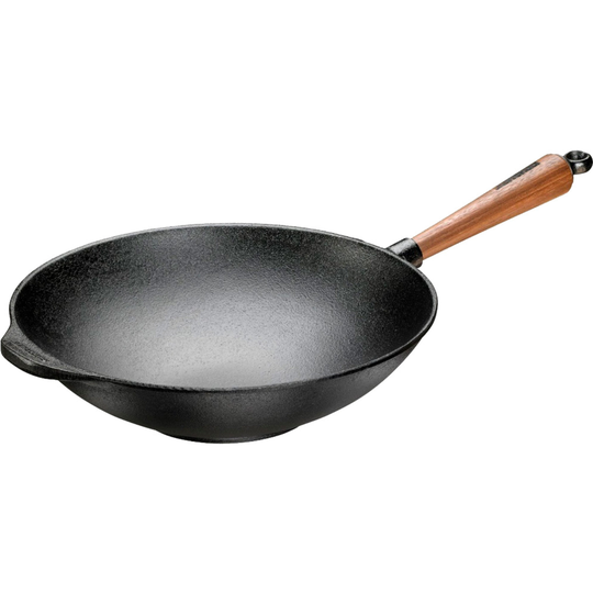 Skeppshult Wokpannu 32 cm, saksanpähkinäpuukahva