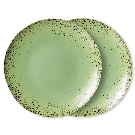 70s ceramics Lautanen 29 cm 2 kpl setti Kiwi