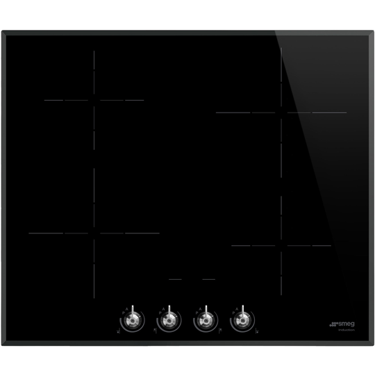 Smeg 60 cm Victoria Classic induktiokeittotaso kehyksellä, Musta