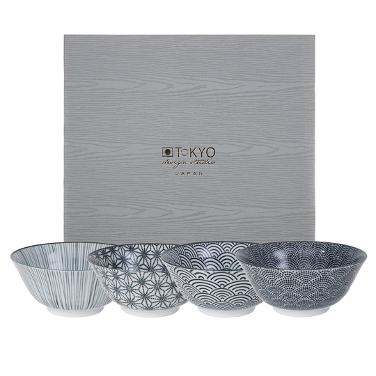 Tokyo Design Studio Nippon Black kulho 15,2 cm 4 kpl