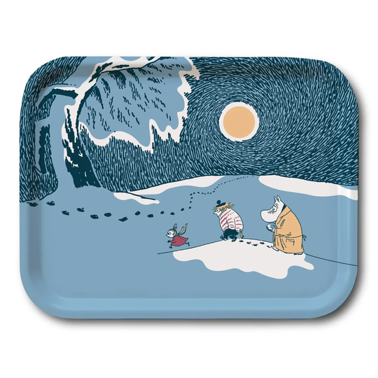 Opto Design Lumikuutamo Muumi tarjotin talvi 2021 20x27 cm