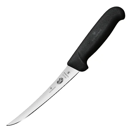 Perkausveitsi musta Fibrox kapea, kaareva terä