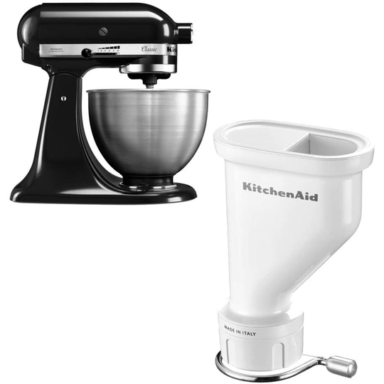 KitchenAid Classic-yleiskone (musta) + pastapuristin