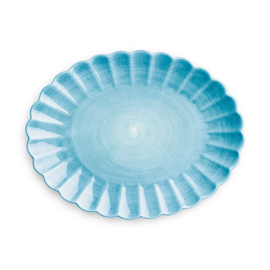 Mateus Oyster lautanen 30x35 cm Turkoosi