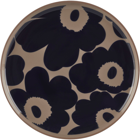 Marimekko Unikko-lautanen, 20 cm, tummansininen