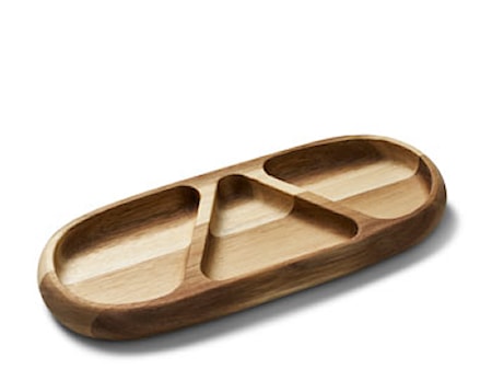 Tarjotin 3 lokeroa 25 cm Akacia