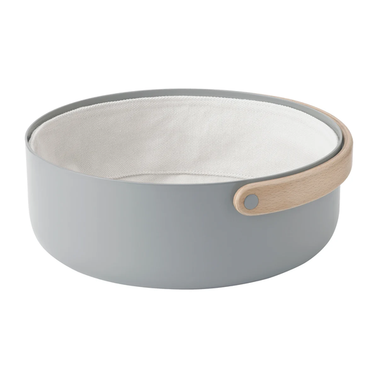 Stelton Emma leipäkori kahvalla Ø 23 cm Harmaa-pyökki