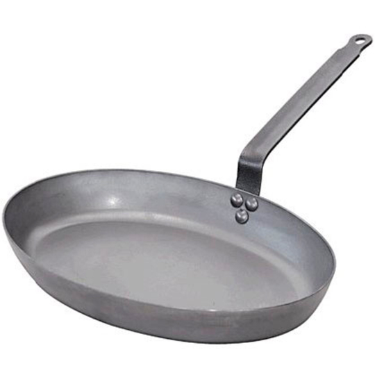 De Buyer CARBONE PLUS soikea paistinpannu/kalapannu