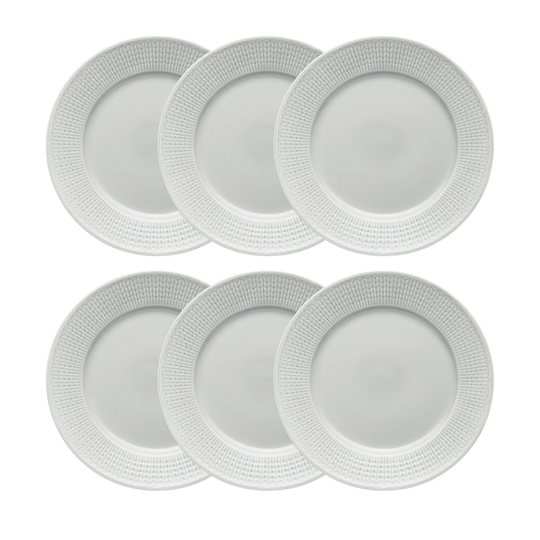 Rörstrand Swedish Grace lautanen Ø 27 cm 6-pakkaus Dimma (harmaa) Sumu (harmaaa)