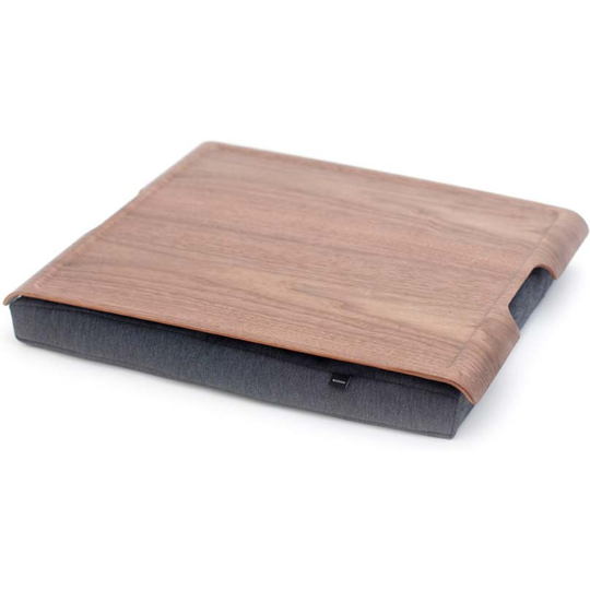 Bosign Laptray Anti-Slip -tarjotin, saksanpähkinä/harmaa