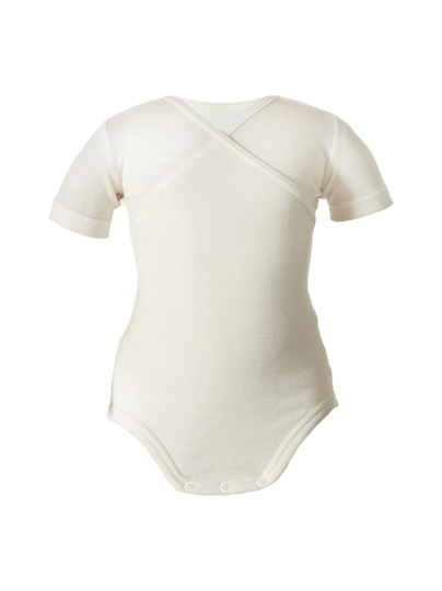 Ruskovilla lyhythihainen body 50 - 90 cm - silkkivilla