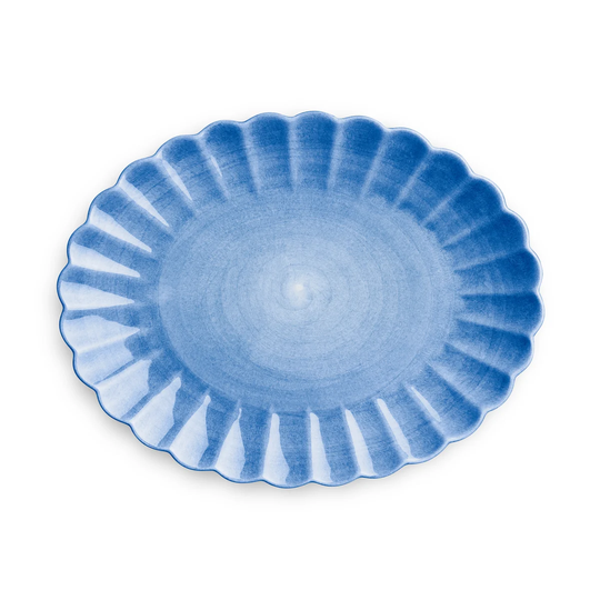 Mateus Oyster lautanen 30x35 cm Vaaleansininen