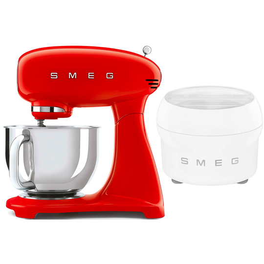 Smeg Yleiskone, jossa jäätelökone, punainen