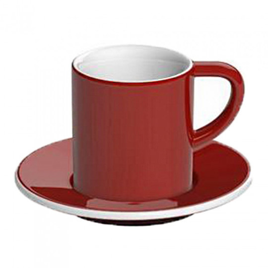 Espresso kuppi ja lautanen Loveramics Bond Red, 80 ml
