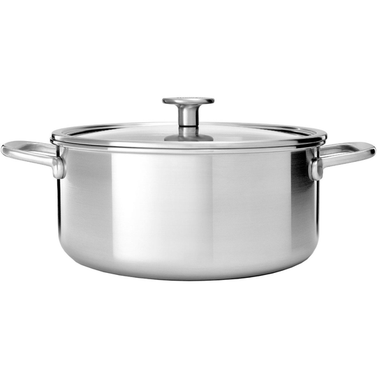 KitchenAid Cookware Collection -kattila, kannellinen, ruostumatonta terästä, 24 cm
