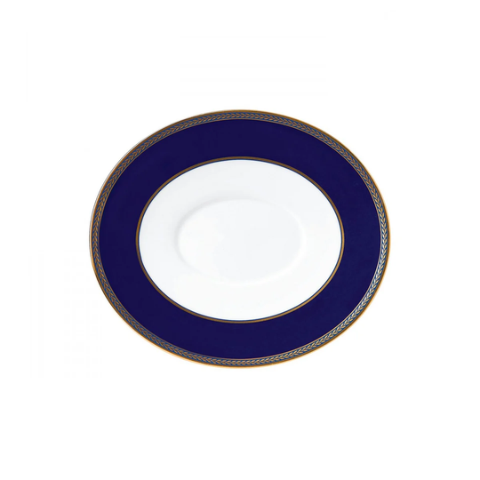 Wedgwood Renaissance Gold kastikekannun aluslautanen sininen