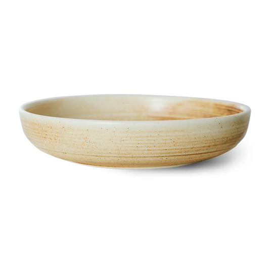HKliving Home Chef syvä lautanen large Ø 21,5 cm Rustic cream-brown