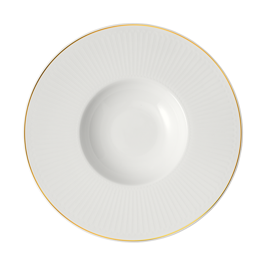 Villeroy & Boch Château Septfontaines syvä lautanen Ø 29 x 4,5 cm Valkoinen-kulta