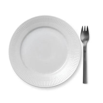 Royal Copenhagen White Fluted lautanen Ø 19 cm