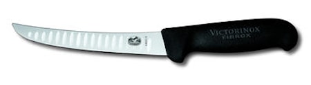 Boning knife, black Fibrox, fl uted edge
