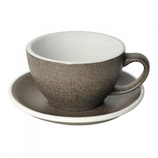 Café Latte kuppi ja lautanen Loveramics Egg Granite, 300 ml