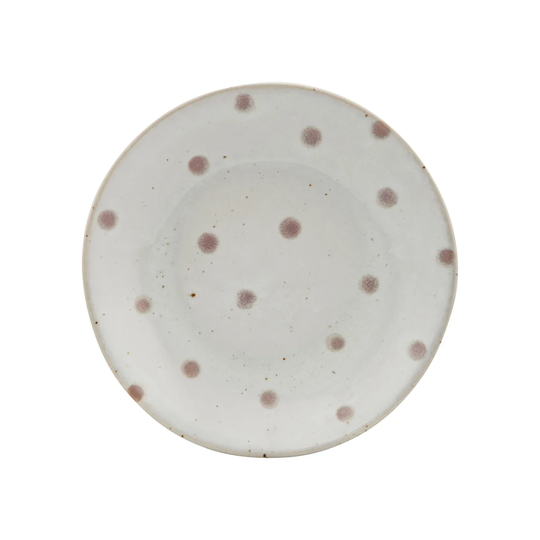 House Doctor Dots lautanen, Ø 15,7 cm Valkoinen-vihreä