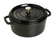 Staub pyöreä valurautapata 3,8 l, musta