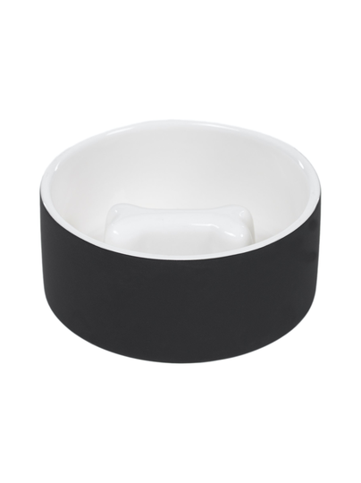 Slow feed bowl black m
