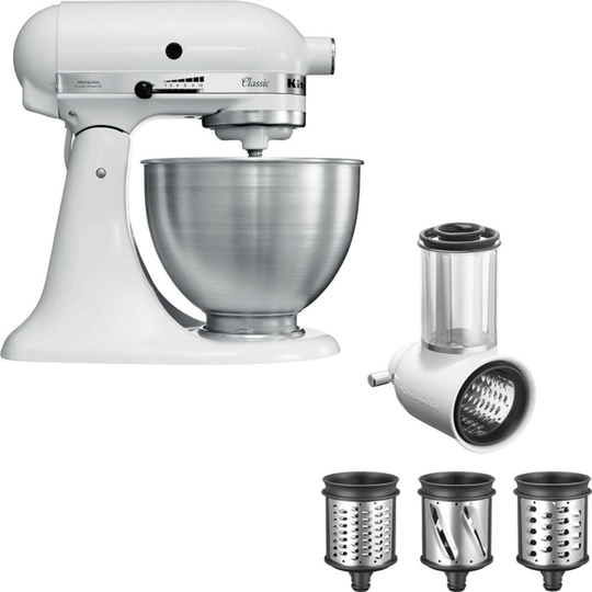 KitchenAid Classic-yleiskone (valkoinen) + raastimet