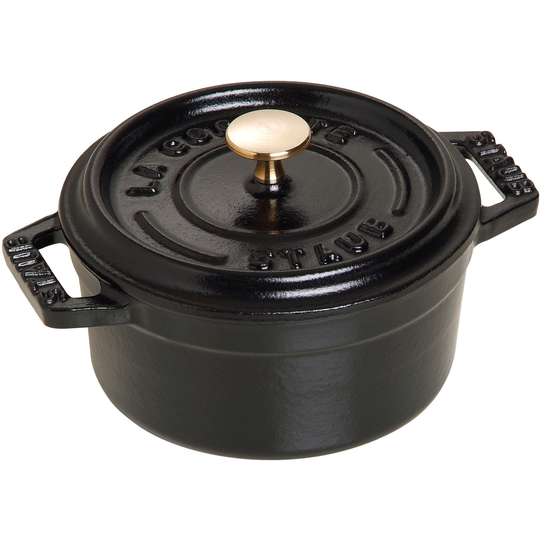 Staub La Cocotte, pyöreä, Mini Cocotte -pata, musta, 10 cm 0,25 litraa