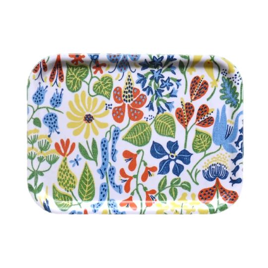 Opto Design Herbarium keltainen tarjotin 27x20 cm